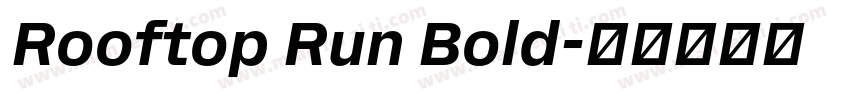 Rooftop Run Bold字体转换